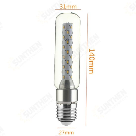 2 Pack E27/E26 T10 128 6W COB 3014 48 Led Vintage Retro SMD light Edison Style Screw Technology Tubular Nostalgic Filament Not Dimmable Pure White 6000K-6500K 600LM AC 110V