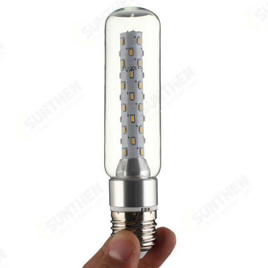 2 Pack E27/E26 T10 128 6W COB 3014 48 Led Vintage Retro SMD light Edison Style Screw Technology Tubular Nostalgic Filament Not Dimmable Pure White 6000K-6500K 600LM AC 110V