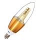LED Filament Light Bulb Warm White/White Light 550LM E12 Candelabra Base Lamp 5.5W Incandescent Replacement Golden Shell /Silver Shell