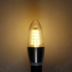 LED Filament Light Bulb Warm White/White Light 550LM E12 Candelabra Base Lamp 5.5W Incandescent Replacement Golden Shell /Silver Shell