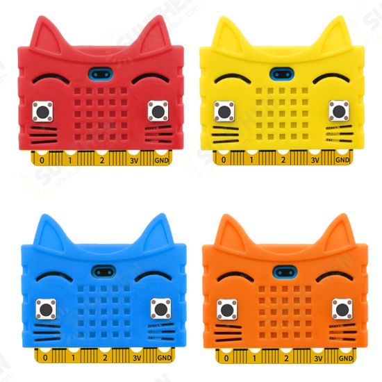 Silicone Protective Enclosure Cover Shell For micro:bit Motherboard Type A Cat Model