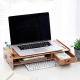 DIY Wooden Computer Laptop Stand Holder Monitor Riser Desk Organizer Stand Base with Storage Organizer Drawers