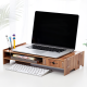 DIY Wooden Computer Laptop Stand Holder Monitor Riser Desk Organizer Stand Base with Storage Organizer Drawers