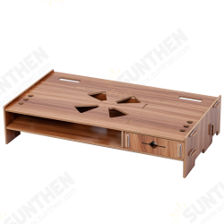 DIY Wooden Computer Laptop Stand Holder Monitor Riser Desk Organizer Stand Base with Storage Organizer Drawers DIY Wooden Computer Laptop Stand Holder Monitor Riser Desk Organizer Stand Base with Storage Organizer Drawers