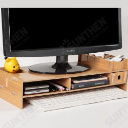 DIY Wooden Computer Monitor Stand Holder Computer Riser Desk Organizer Stand Base with Storage Organizer Drawers DIY Wooden Computer Monitor Stand Holder Computer Riser Desk Organizer Stand Base with Storage Organizer Drawers