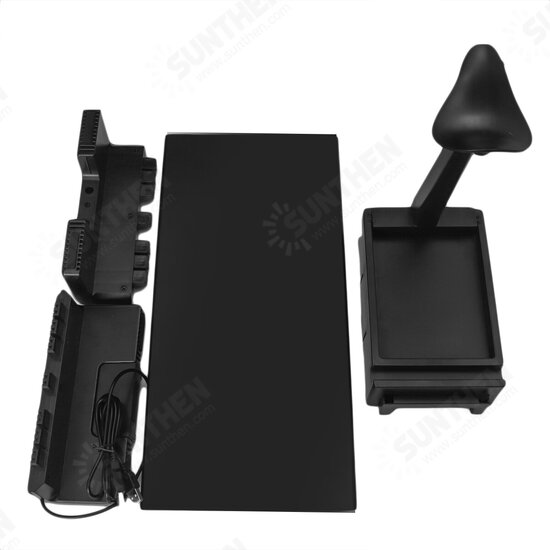 Laptop Monitor Stand Computer Riser Monitor Desktop Stand Riser Foldable with USB Charging Storage Drawer Headphone Stand