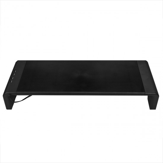 Laptop Monitor Stand Computer Riser Monitor Desktop Stand Riser Foldable with USB Charging Storage Drawer Headphone Stand
