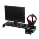 Laptop Monitor Stand Computer Riser Monitor Desktop Stand Riser Foldable with USB Charging Storage Drawer Headphone Stand