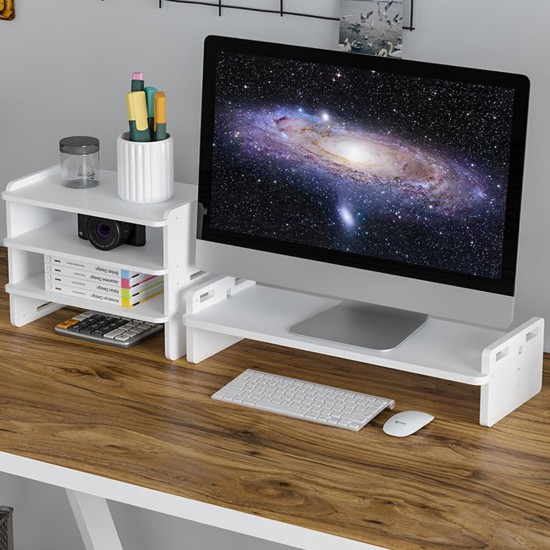 Monitor Stand Riser with Storage Organizer Desktop Stand for Laptop Computer Desk Stand with Phone Holder