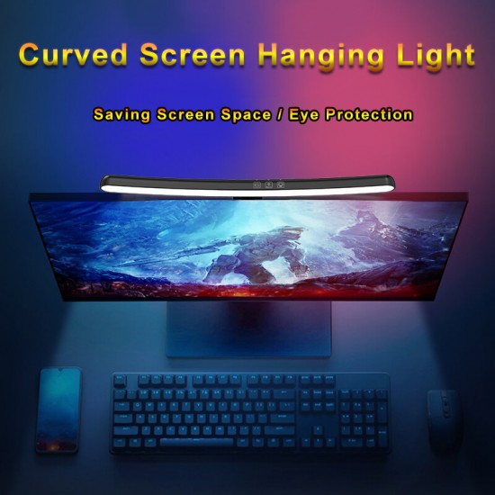 Curved RGB Monitor Light Bar RGB Dazzling Lighting Dynamic with Rhythm LED Computer Light Light Eye-protect Asymmetrical Optical