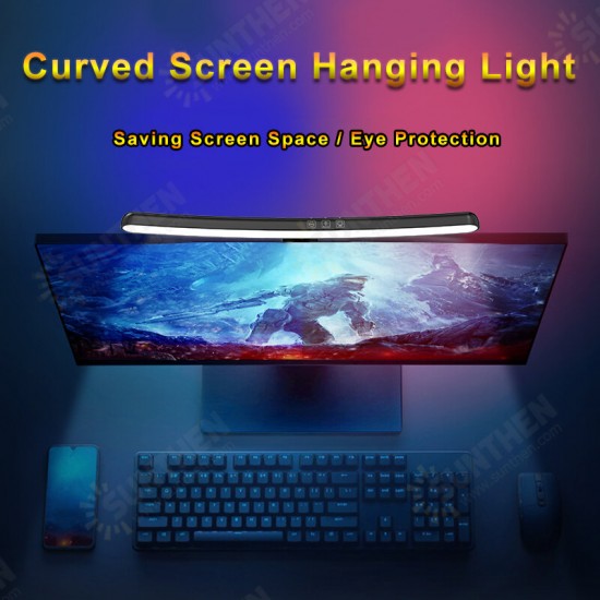 Curved RGB Monitor Light Bar RGB Dazzling Lighting Dynamic with Rhythm LED Computer Light Light Eye-protect Asymmetrical Optical