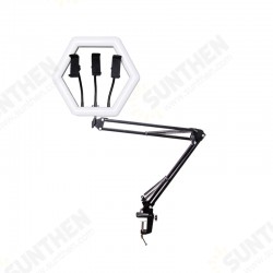 Desktop Stand LED Lamp Light Mobile Phone Bracket Ring Light USB Powered Color Temperature Brightness Control Selfie Photography Phone Streaming Light Desktop Stand LED Lamp Light Mobile Phone Bracket Ring Light USB Powered Color Temperature Brightness Control Selfie Photography Phone Streaming Light