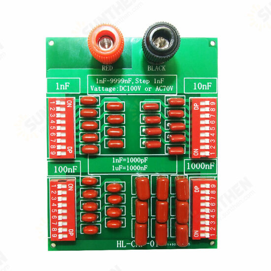 1nF to 9999nF Step-1nF Four Decade Programmable Capacitor Board Polypropylene Film Capacitor