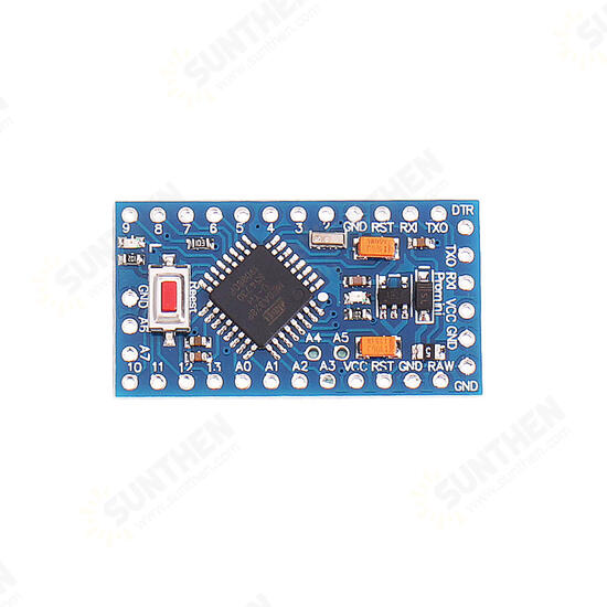 3Pcs 3.3V 8MHz ATmega328P-AU Pro Mini Microcontroller With Pins Development Board