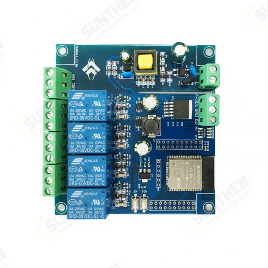 AC/DC Power Supply ESP32 WiFi bluetooth BLE Four-way Relay Module ESP32-WROOM Development Board