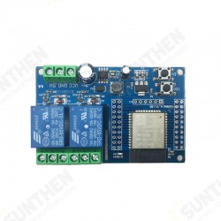 DC5-60V Power Supply Dual WiFi bluetooth Relay Module ESP32-WROOM Secondary Development Board DC5-60V Power Supply Dual WiFi bluetooth Relay Module ESP32-WROOM Secondary Development Board