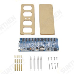 IN-12 Glow Tube Clock 4-bit IN12 Seven-color RGB LED DS3231 Nixie Clock Bottom Plate IN-12 Glow Tube Clock 4-bit IN12 Seven-color RGB LED DS3231 Nixie Clock Bottom Plate