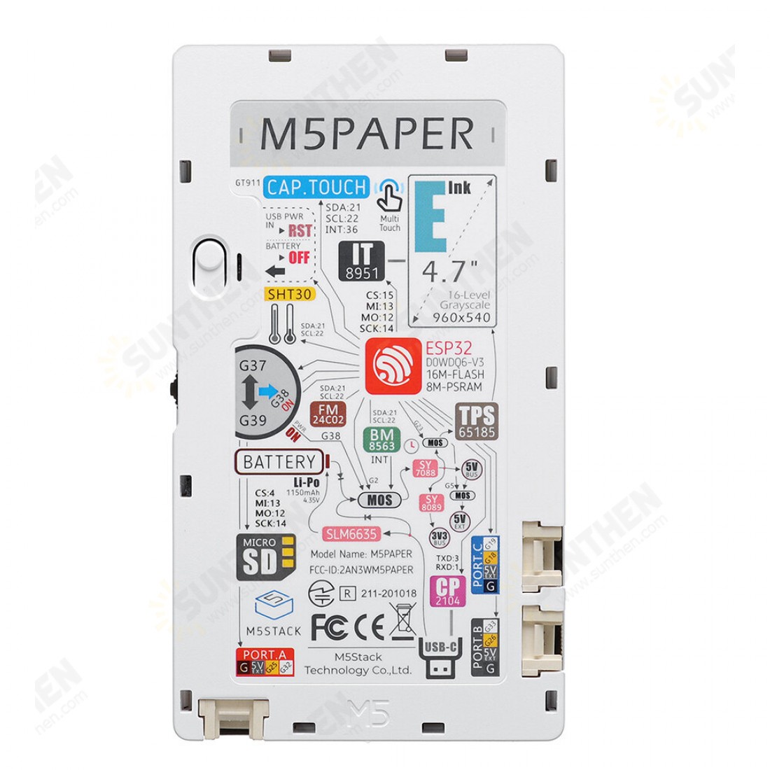 M5Paper ESP32 Wifi + bluetooth Development Core Board V1.1 with Touch ...
