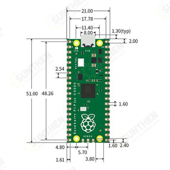 Motherboard Raspberry Pi Pico Microcontroller Development Board DIY Expansion Breadboard Kit