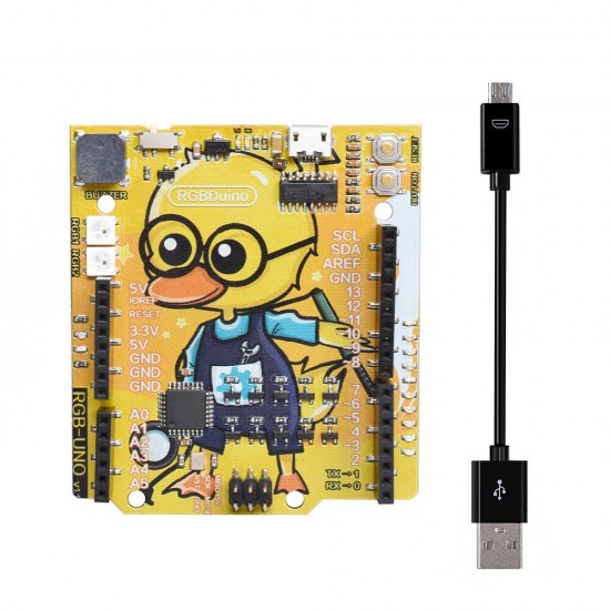 UN0 V1.1 Geek Duck Development Board ATmega328P CH340C Micro USB Vs UN0 R3 for Raspberry Pi 3B Raspberry Pi 4B
