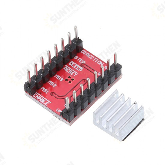 2pcs A4988 Driver Module Stepper Motor Driver Board with Heatsink