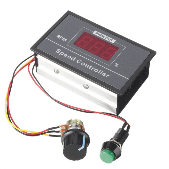 30A DC 6V 12V 24V 48V PWM Motor Speed Controller LED Digital Display Adjustable Voltage Regulator with Potentiometer Switch