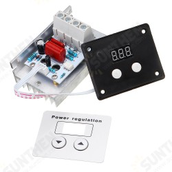 AC 220V 10000W 80A Digital Control SCR Electronic Voltage Regulator Speed Control Dimmer Thermostat AC 220V 10000W 80A Digital Control SCR Electronic Voltage Regulator Speed Control Dimmer Thermostat
