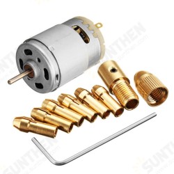 DC 12V 500mA Mirco Motor with 5pcs 0.5-3.0mm Drill Collet Electric PCB Tool Set DC 12V 500mA Mirco Motor with 5pcs 0.5-3.0mm Drill Collet Electric PCB Tool Set