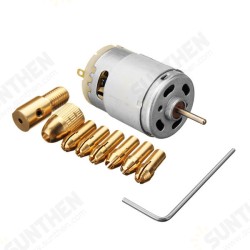 DC 12V 500mA Mirco Motor with 5pcs 0.5-3.0mm Drill Collet Electric PCB Tool Set DC 12V 500mA Mirco Motor with 5pcs 0.5-3.0mm Drill Collet Electric PCB Tool Set