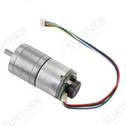 12V GM25-310 30/70/100/500rpm DC Encoder Gear Motor Metal Speed Reduction Motor with Cable 12V GM25-310 30/70/100/500rpm DC Encoder Gear Motor Metal Speed Reduction Motor with Cable