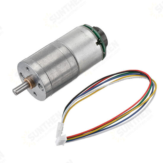 12V GM25-310 30/70/100/500rpm DC Encoder Gear Motor Metal Speed Reduction Motor with Cable