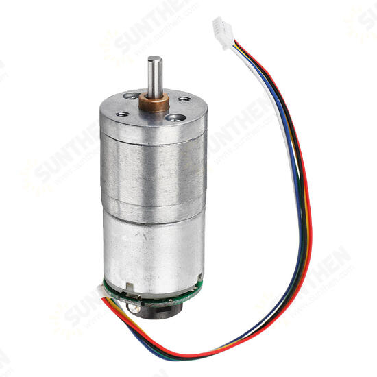 12V GM25-310 30/70/100/500rpm DC Encoder Gear Motor Metal Speed Reduction Motor with Cable