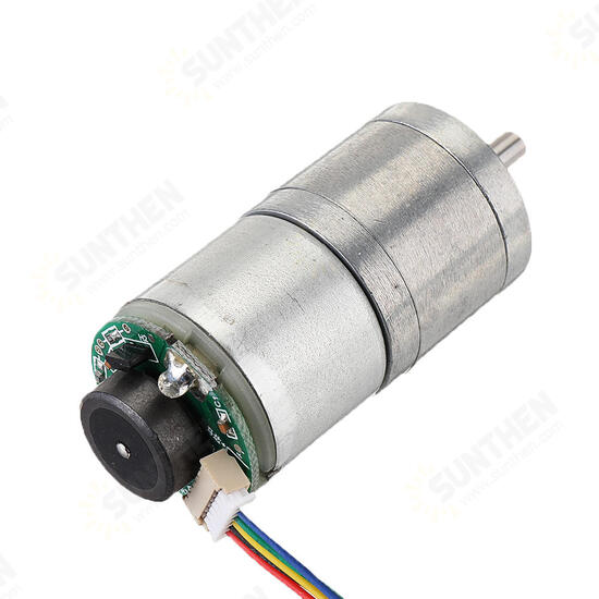 12V GM25-310 30/70/100/500rpm DC Encoder Gear Motor Metal Speed Reduction Motor with Cable