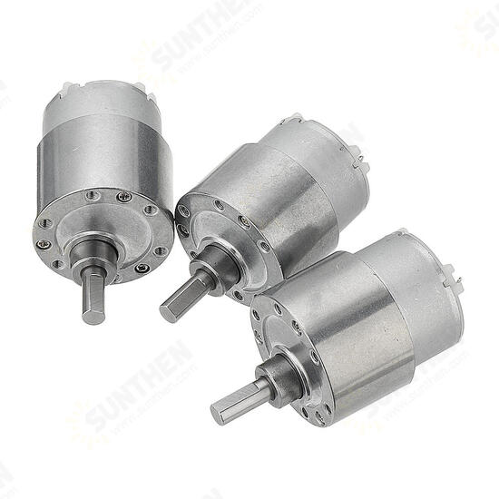 DC 12V Gear Motor 33/100/190RPM 37MM 500 Geared Motor