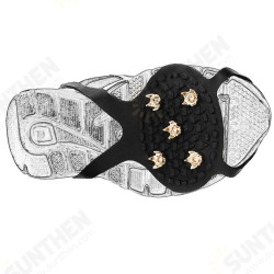 1 Pair 5 Tooth Crampons Prevent Slippery Children Overshoes Hoist Type Ice Skating Claw Shoes Cover