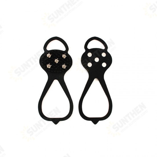 1 Pair 5 Tooth Crampons Prevent Slippery Children Overshoes Hoist Type Ice Skating Claw Shoes Cover