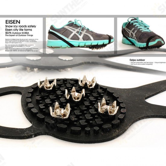 1 Pair 5 Tooth Crampons Prevent Slippery Children Overshoes Hoist Type Ice Skating Claw Shoes Cover