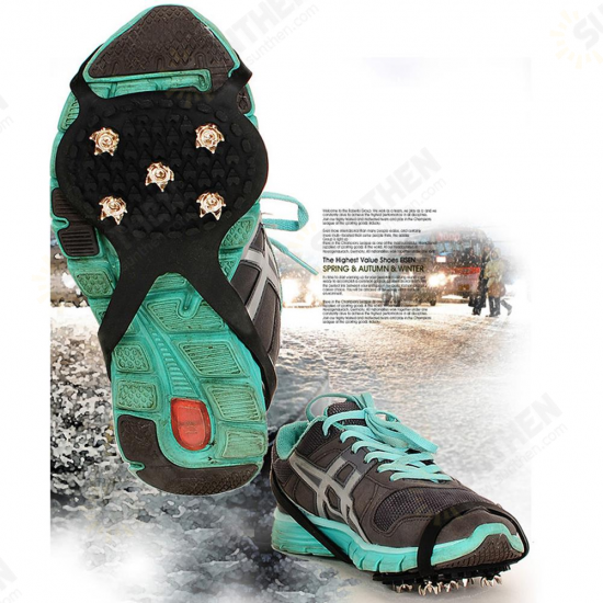 1 Pair 5 Tooth Crampons Prevent Slippery Children Overshoes Hoist Type Ice Skating Claw Shoes Cover