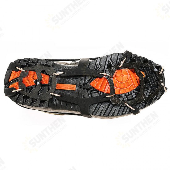 18 Teeth Crampons Outdoor Winter Snow Skiing Mountain Climbing Non Slipping Shoe Cover