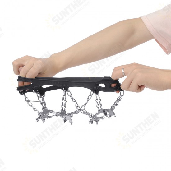 19 Spiked Ice Claw Crampons Grip Mountaineering Skis Walking Snow Hiking Shoes Accessories