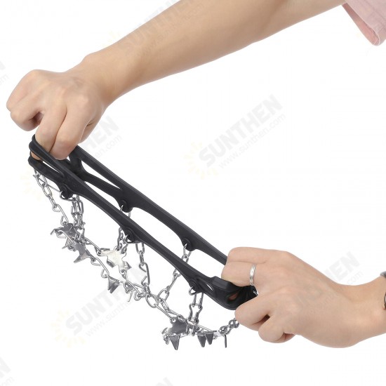 19 Spiked Ice Claw Crampons Grip Mountaineering Skis Walking Snow Hiking Shoes Accessories