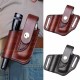 EDC Leather Sheath for Multitool Sheath Pocket Organizer with Key Holder for Belt and Flashlight Outdoor Camping Tool