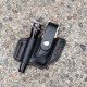 EDC Leather Sheath for Multitool Sheath Pocket Organizer with Key Holder for Belt and Flashlight Outdoor Camping Tool