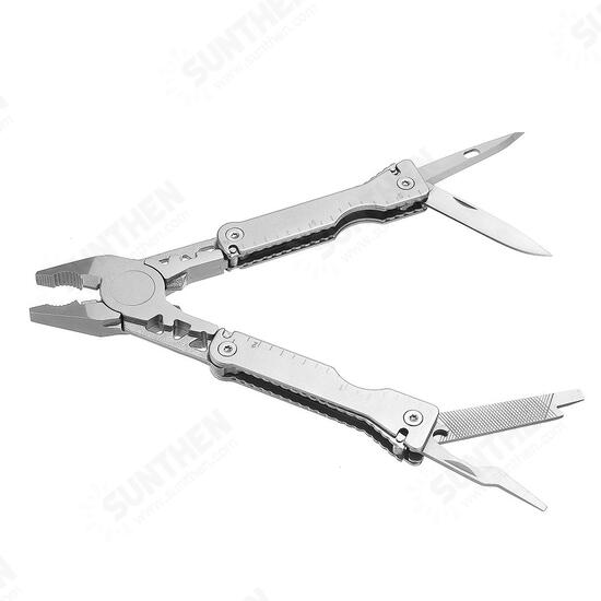 11 in 1 Pocket Multifunctional Tools Plier Wire Cutter Bottle Opener Outdoor Survival Hiking Camping Tool Stainless Steel