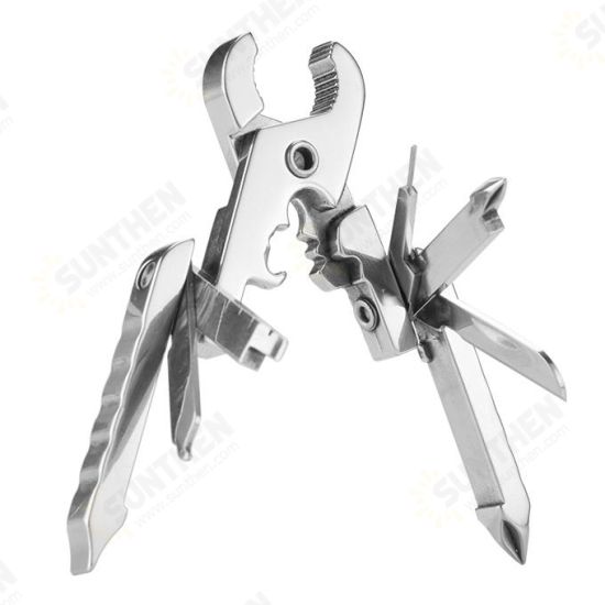 15 in 1 Multi-tool Pliers Tool Keychain Combination EDC Tool Folding Pliers Screwdriver Multi Tools