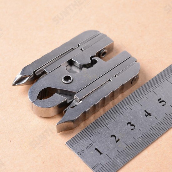 15 in 1 Multi-tool Pliers Tool Keychain Combination EDC Tool Folding Pliers Screwdriver Multi Tools