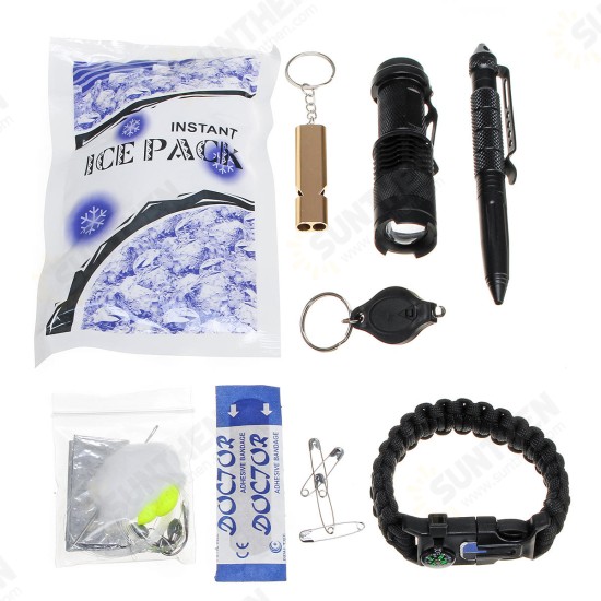 25 in 1 SOS Emergency Camping Survival Equipment Tools Kit Outdoor Gear Tactical Tool