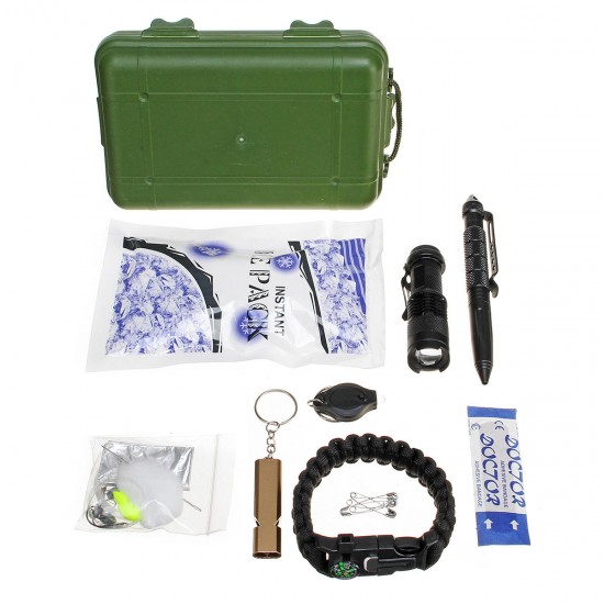 25 in 1 SOS Emergency Camping Survival Equipment Tools Kit Outdoor Gear Tactical Tool