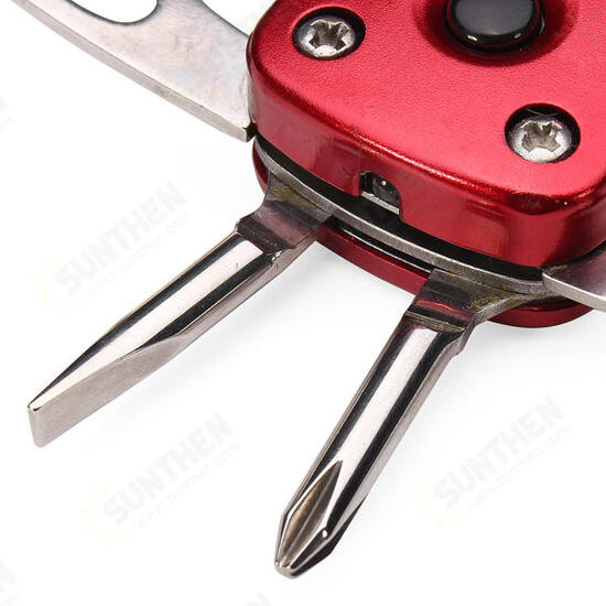 5in1 Multi-function Screwdriver Bottle Opener key chain Tools