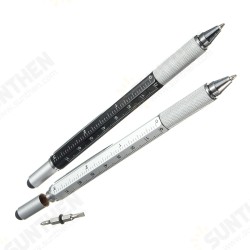 6 in 1 Metal Multitool Pen Screwdriver Ruler Spirit Level 6 in 1 Metal Multitool Pen Screwdriver Ruler Spirit Level
